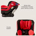 Juniors Challenger Baby Car Seat - Red/Black (Up to 4 years)-Car Seats-thumbnail-6
