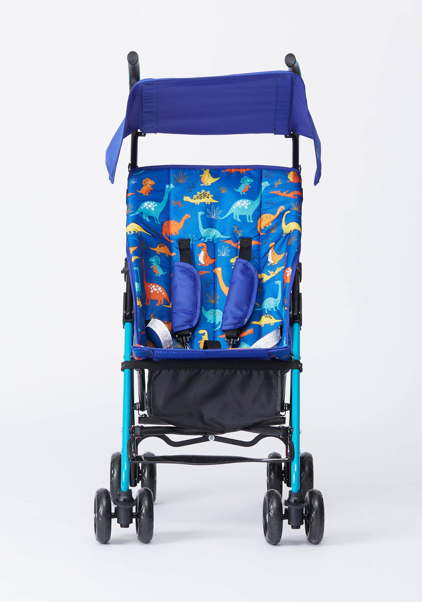 Juniors Scooty Blue Dinosaur Pattern Baby Buggy with Sun Canopy (Upto 3 years)-Buggies-image-1