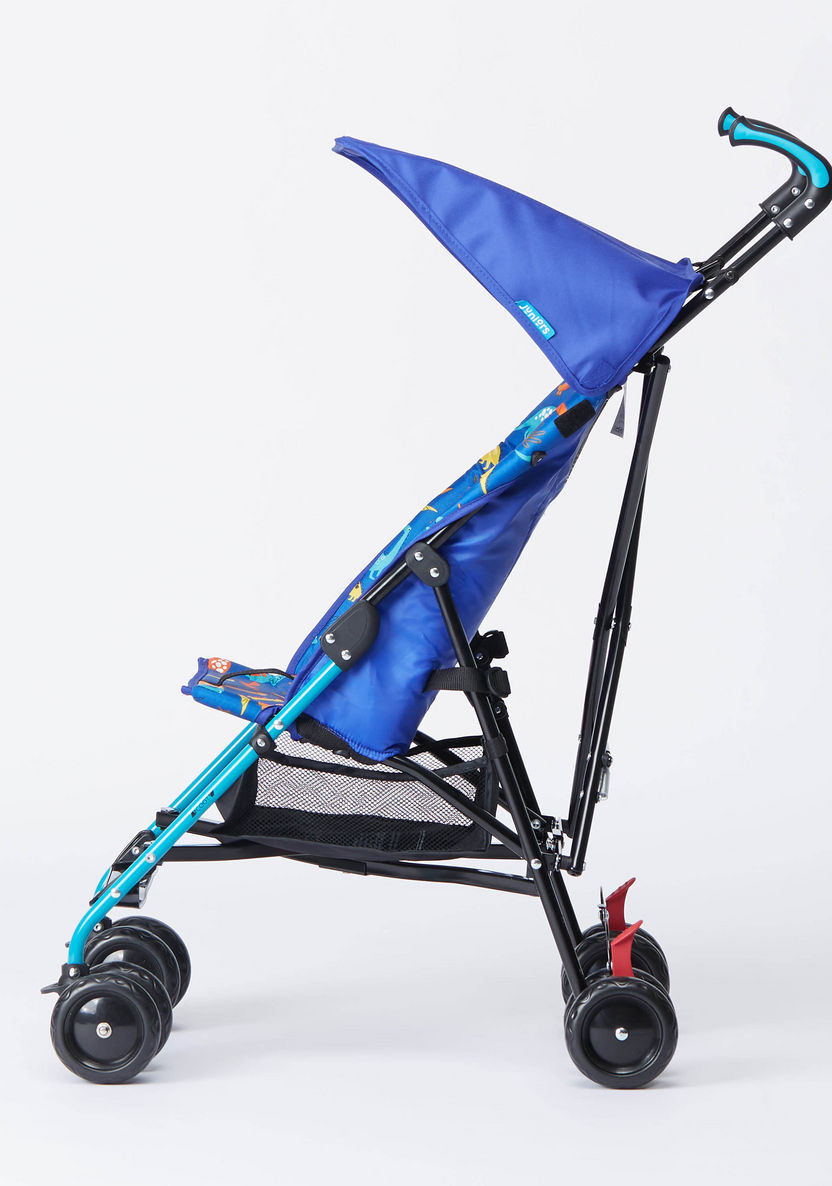 Juniors Scooty Blue Dinosaur Pattern Baby Buggy with Sun Canopy (Upto 3 years)-Buggies-image-2