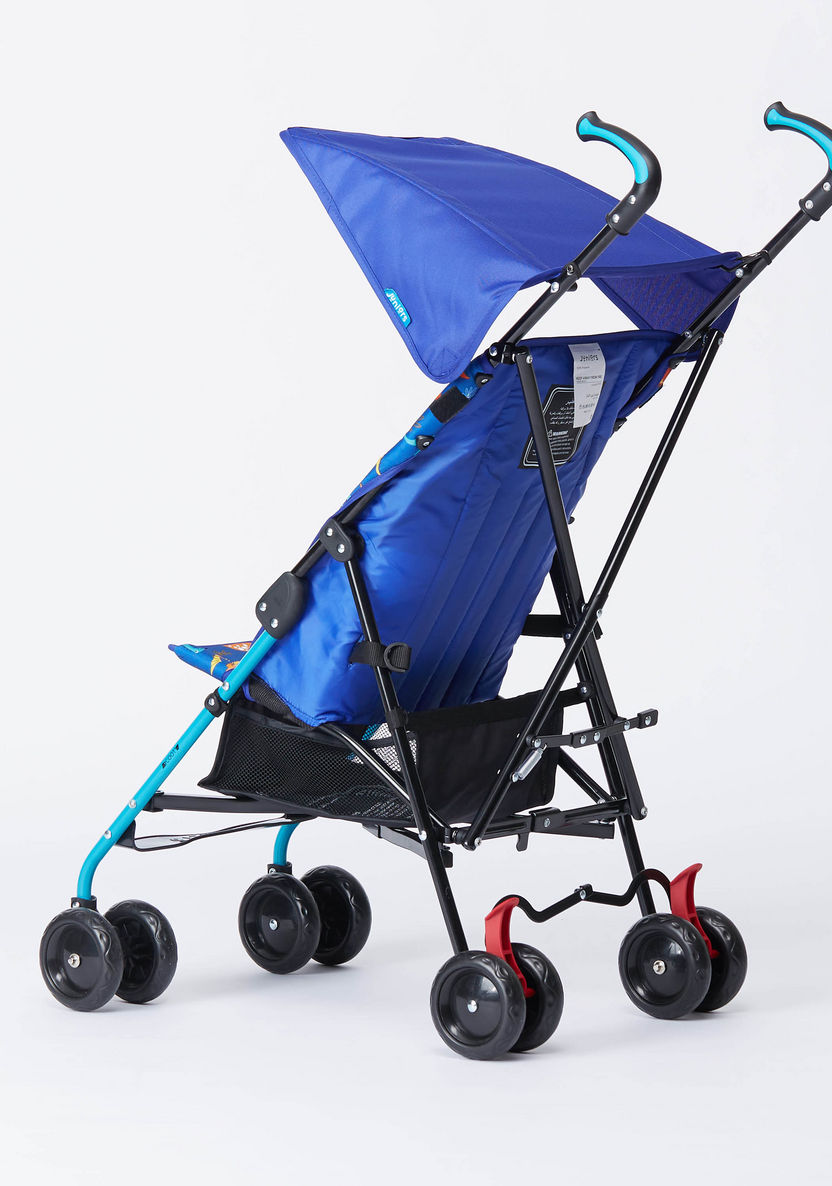 Juniors Scooty Blue Dinosaur Pattern Baby Buggy with Sun Canopy (Upto 3 years)-Buggies-image-3