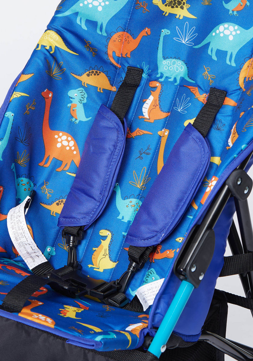 Juniors Scooty Blue Dinosaur Pattern Baby Buggy with Sun Canopy (Upto 3 years)-Buggies-image-4