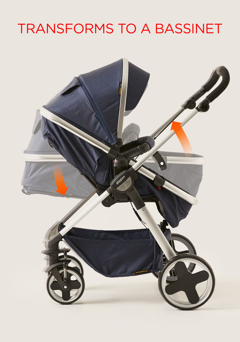 Giggles Tulip Black Baby Stroller with Sun Canopy (Upto 3 years)-Strollers-image-9