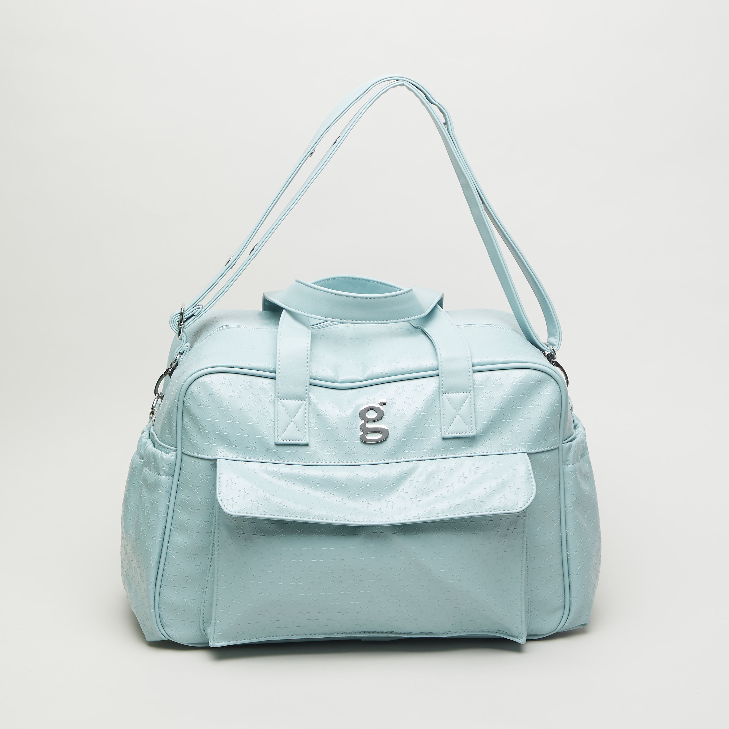 Giggles Textured Diaper Bag with Twin Handles and Changing Pad-baby-gear-diaperbags-image-2