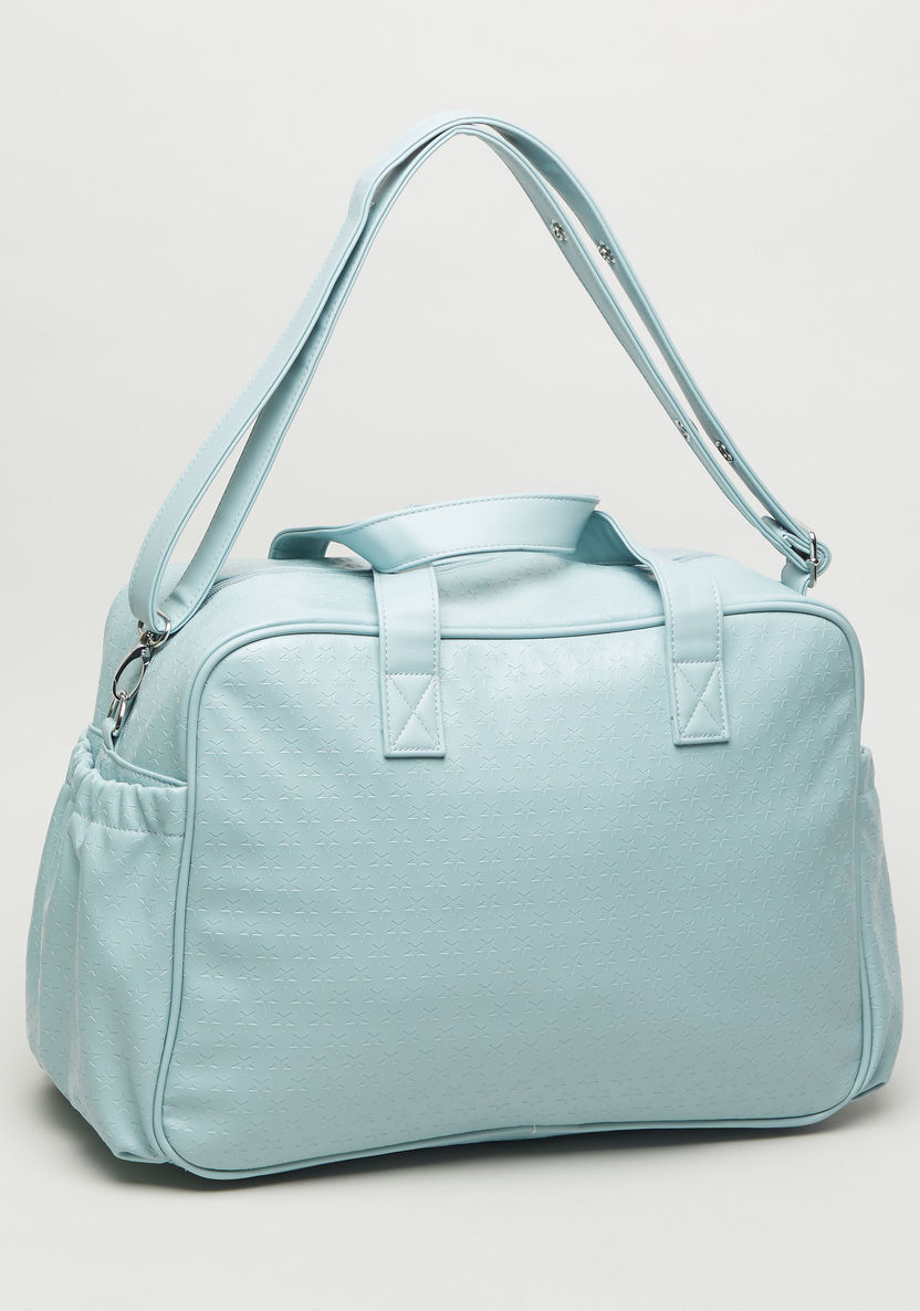 Giggles Textured Diaper Bag with Twin Handles and Changing Pad-Diaper Bags-image-3