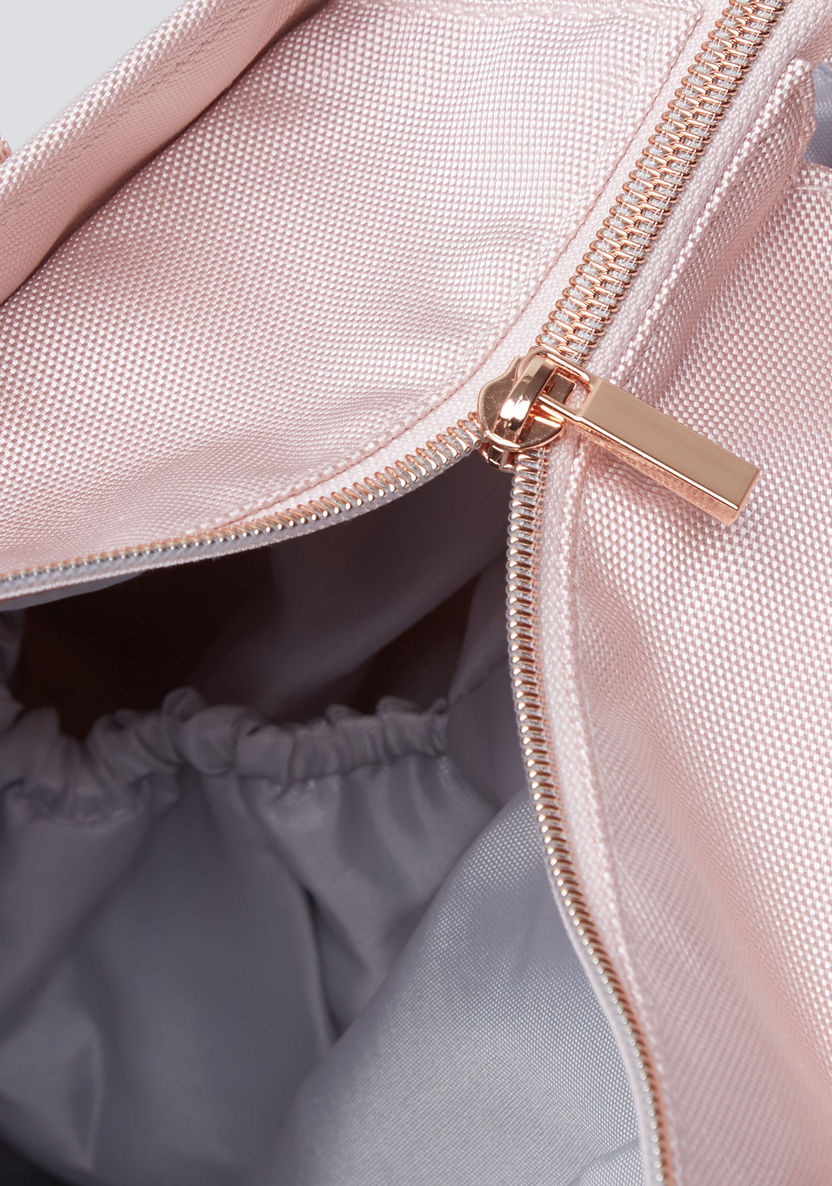 Giggles Textured Diaper Bag with Zip Closure-Diaper Bags-image-3
