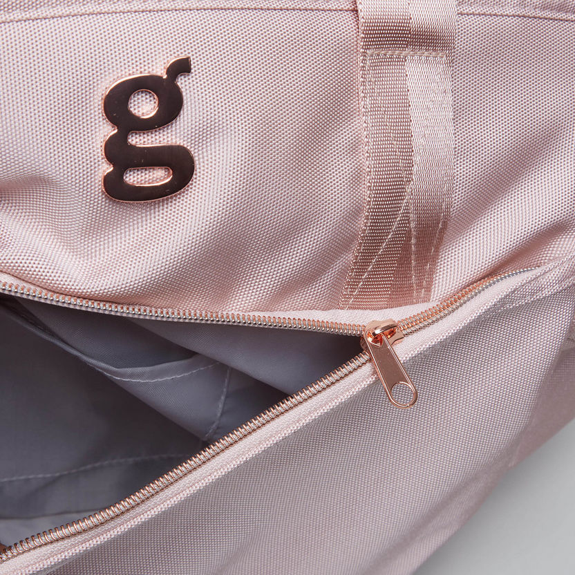 Giggles Textured Diaper Bag with Zip Closure-Diaper Bags-image-4