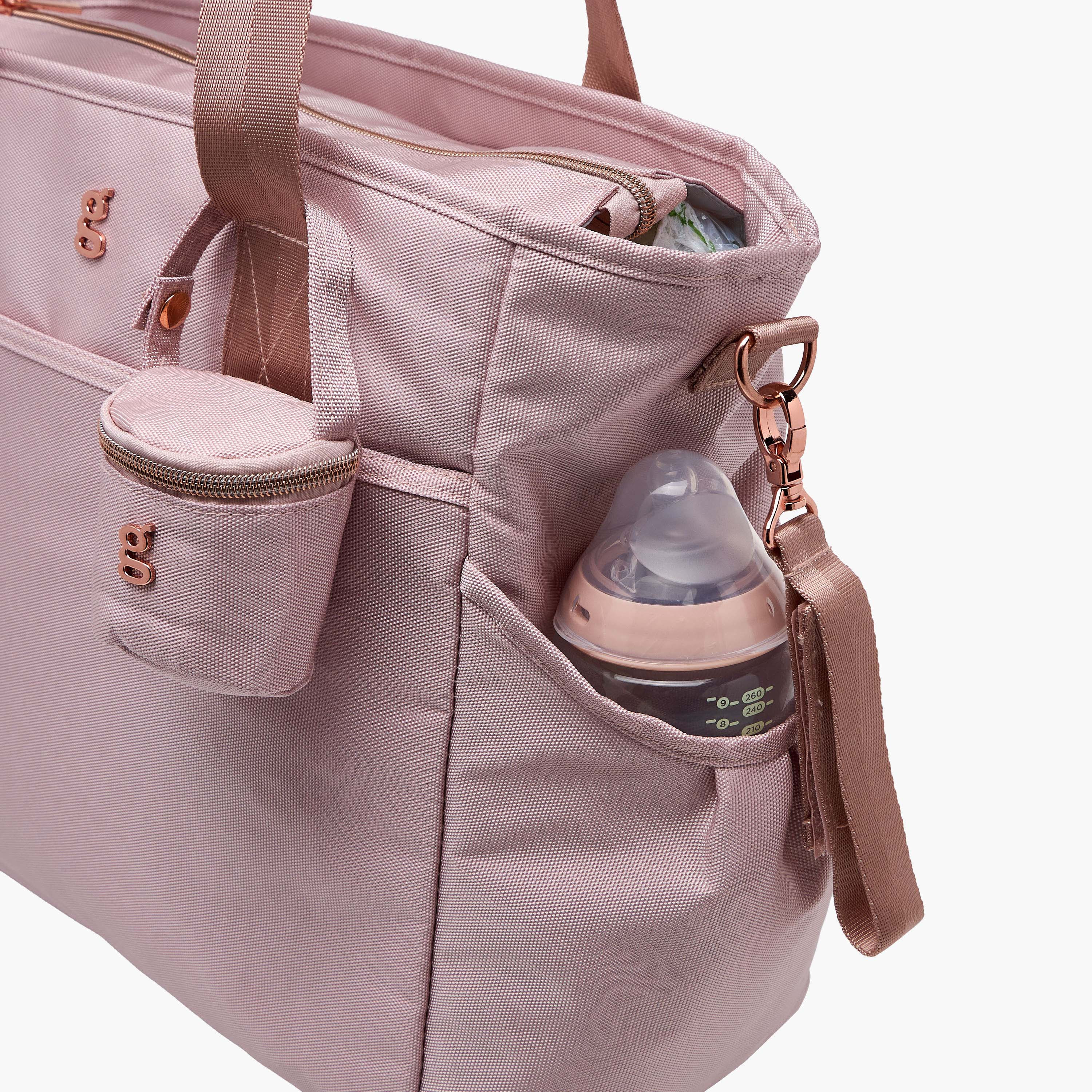 Giggles Textured Diaper Bag with Zip Closure-baby-diapering-diaperbags-image-7