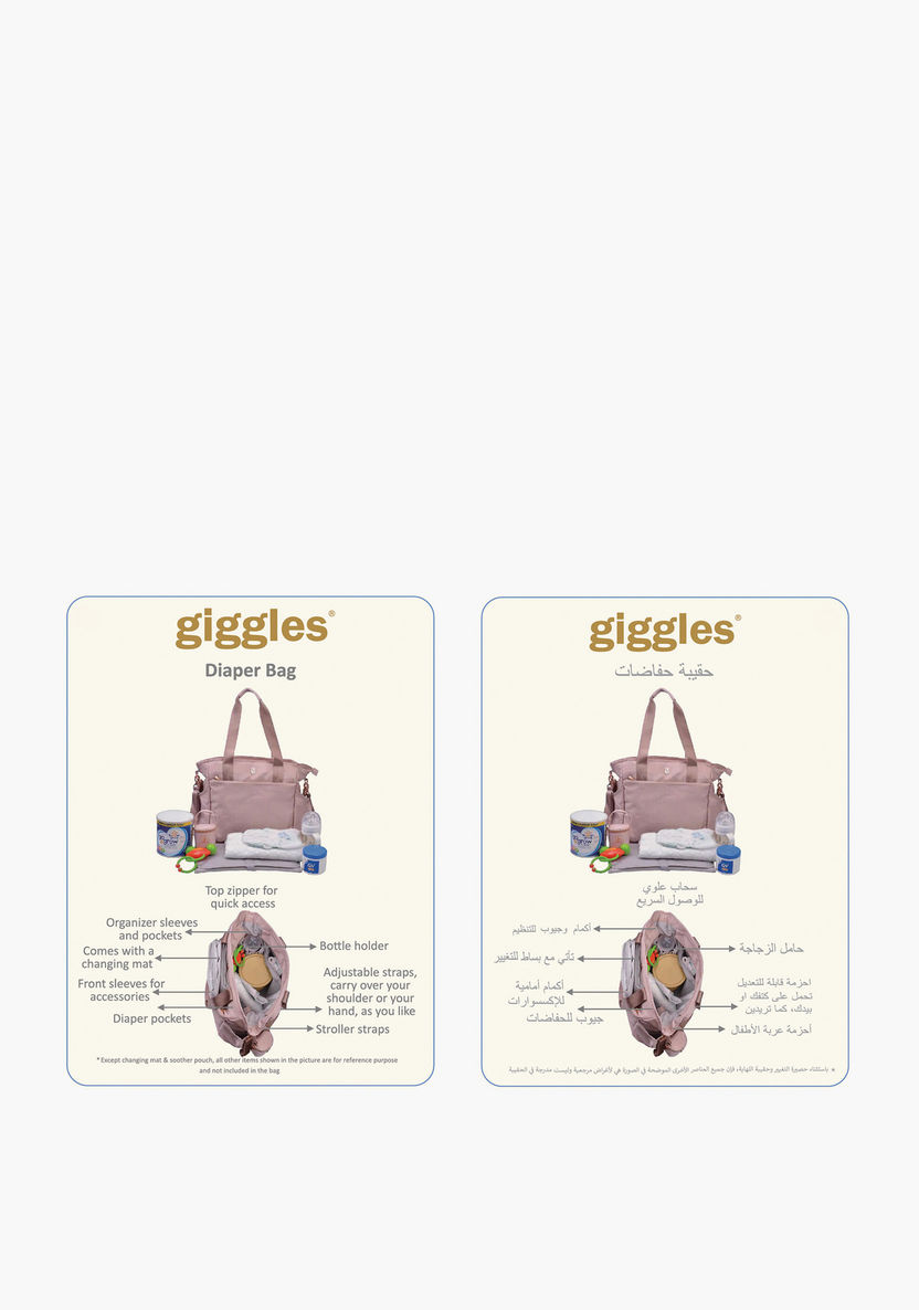 Giggles Textured Diaper Bag with Zip Closure-Diaper Bags-image-6