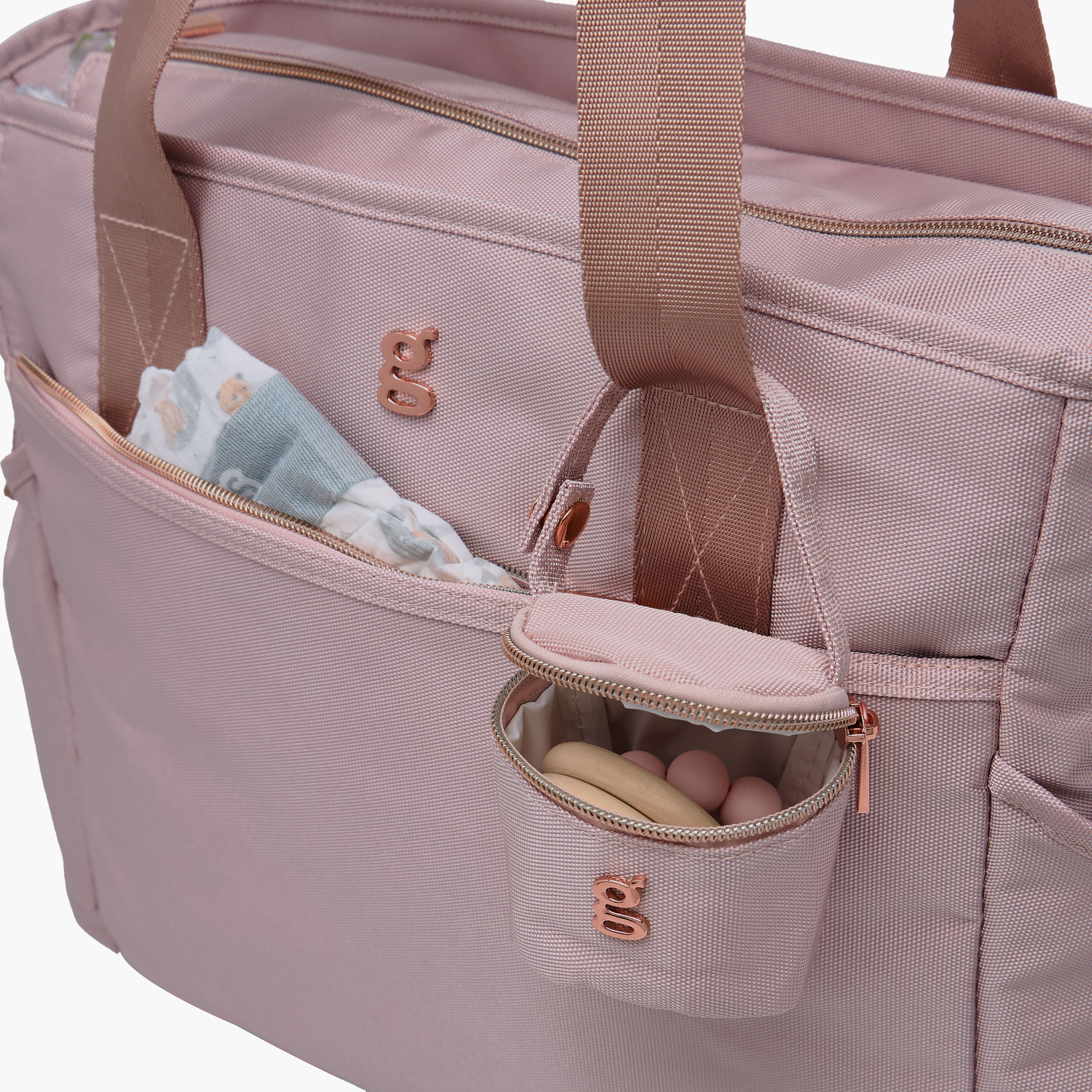 Giggles Textured Diaper Bag with Zip Closure-baby-diapering-diaperbags-image-8
