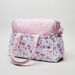 Juniors Floral Print Diaper Bag with Zip Closure-Diaper Bags-thumbnail-1
