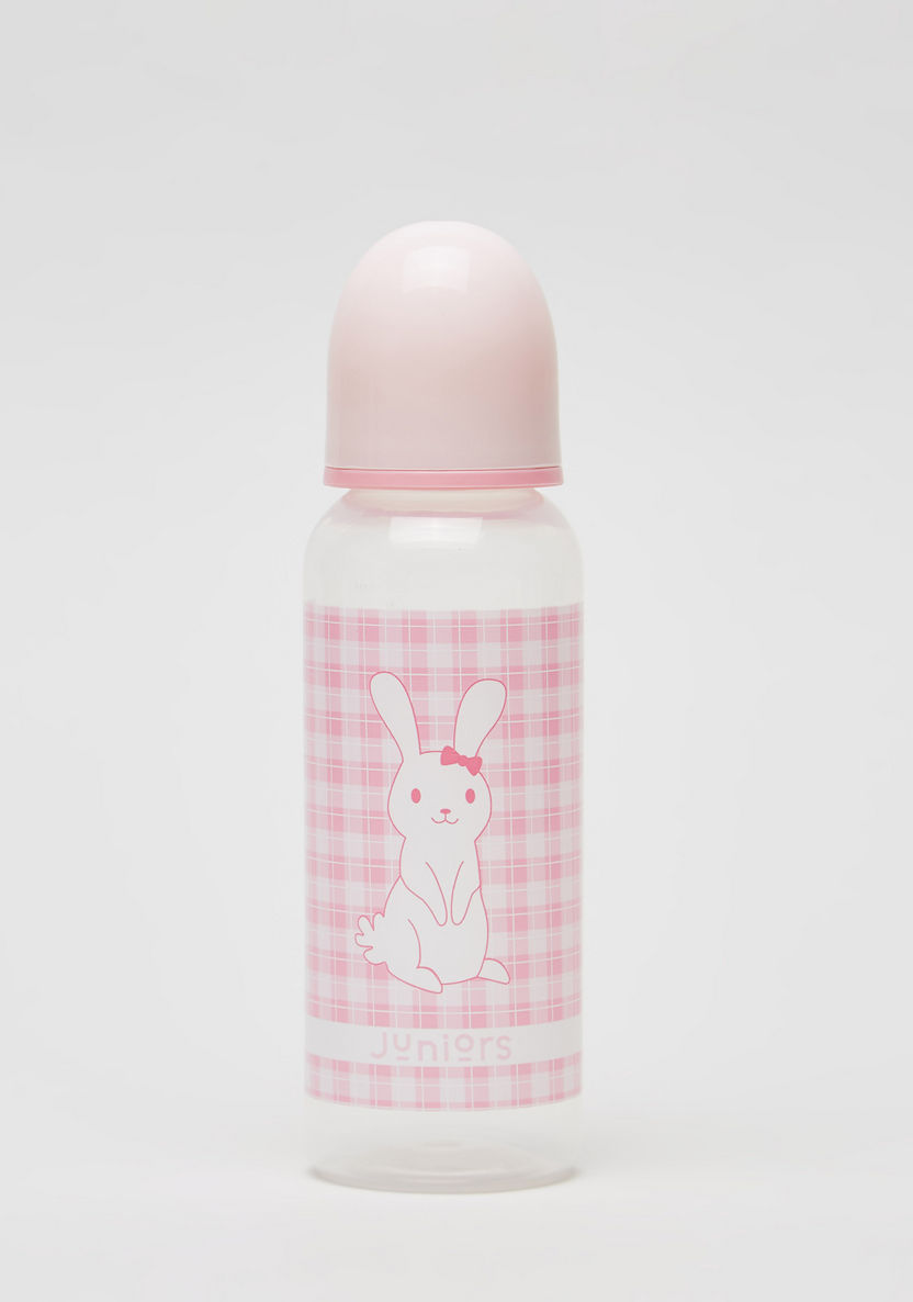 Juniors Bunny Print Feeding Bottle - 250 ml-Bottles and Teats-image-0