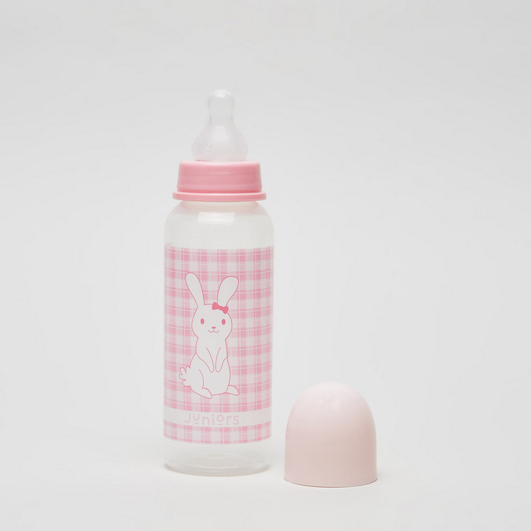 Juniors Bunny Print Feeding Bottle - 250 ml