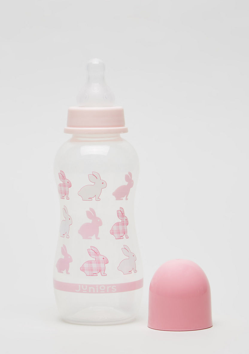 Juniors Bunny Print Feeding Bottle - 300 ml-Bottles and Teats-image-1