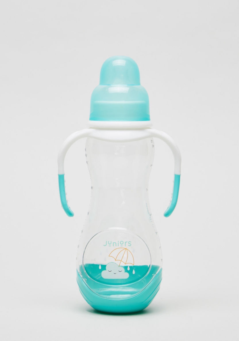 Juniors Printed Feeding Bottle with Base and Side Handles - 250 ml-Bottles and Teats-image-0