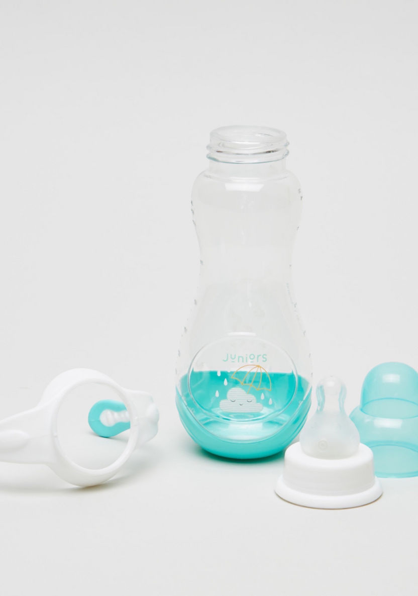 Juniors Printed Feeding Bottle with Base and Side Handles - 250 ml-Bottles and Teats-image-2