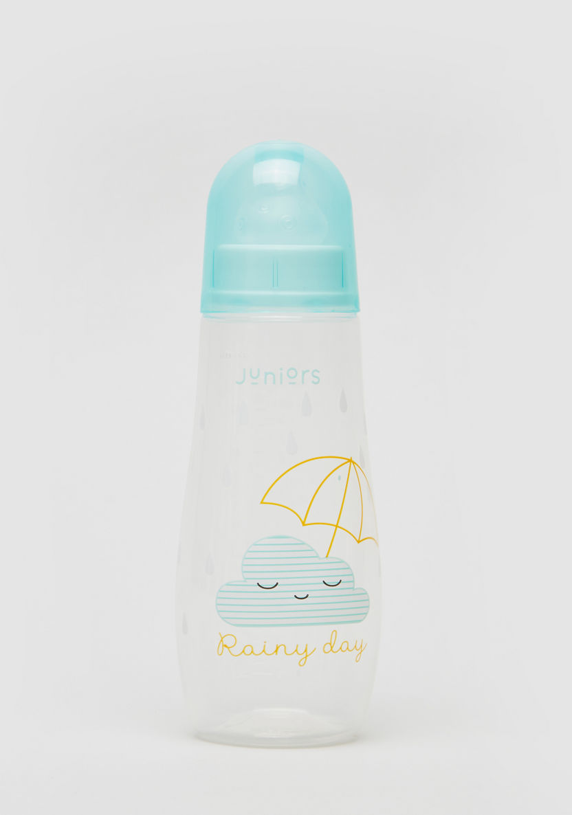 Juniors Aqua Rain Print Feeding Bottle - 300 ml-Bottles and Teats-image-0