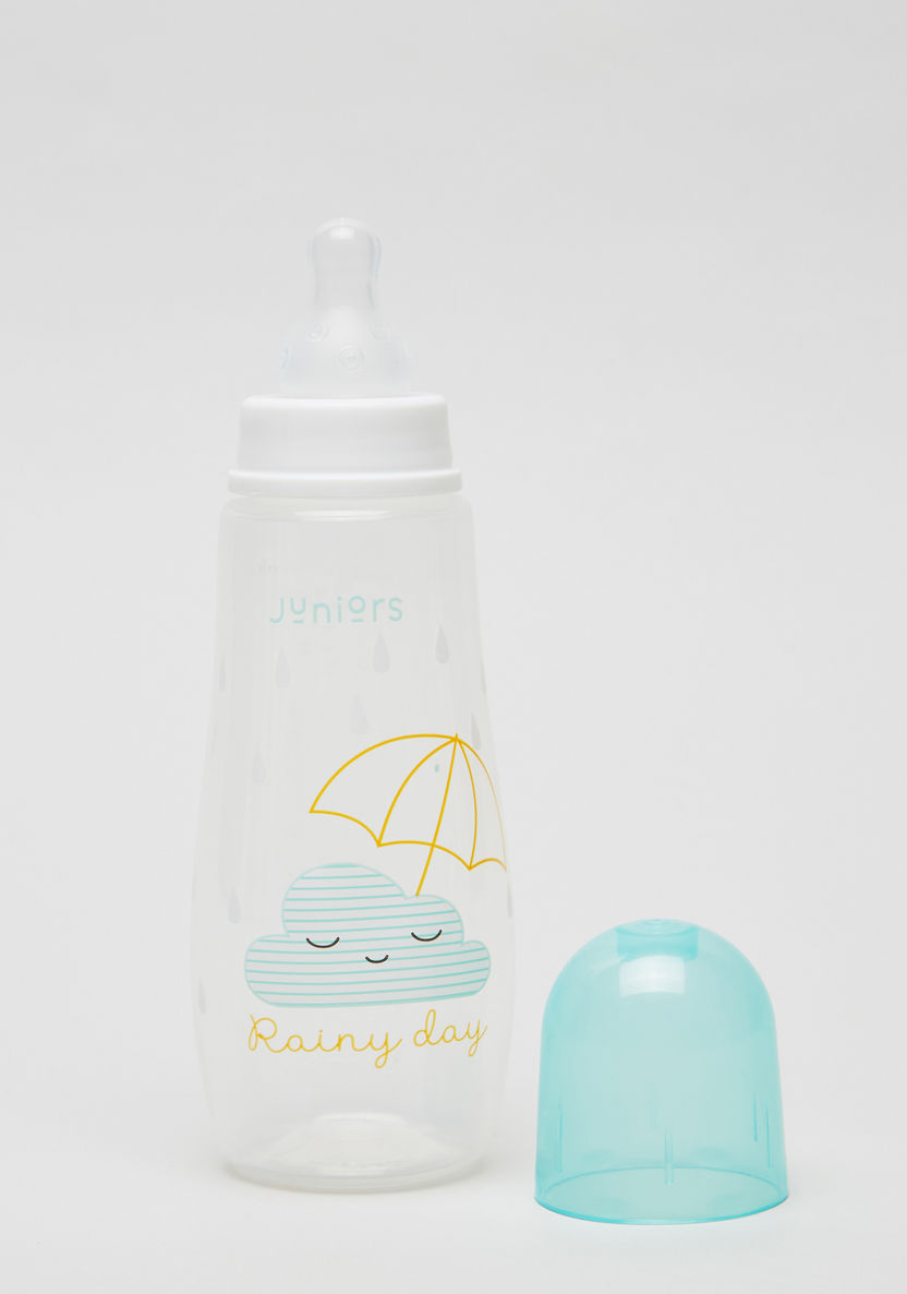 Juniors Aqua Rain Print Feeding Bottle - 300 ml-Bottles and Teats-image-1