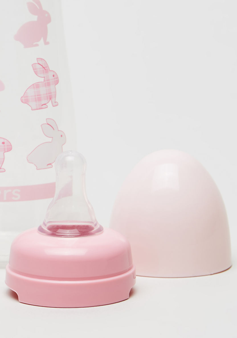 Juniors Bunny Print Feeding Bottle with Handle - 300 ml-Bottles and Teats-image-3