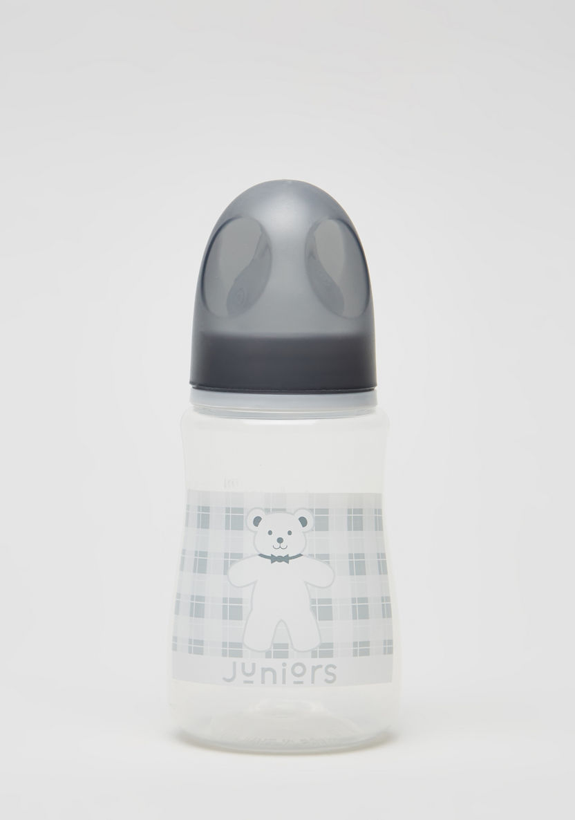 Juniors Bear Print Feeding Bottle - 120 ml-Bottles and Teats-image-0