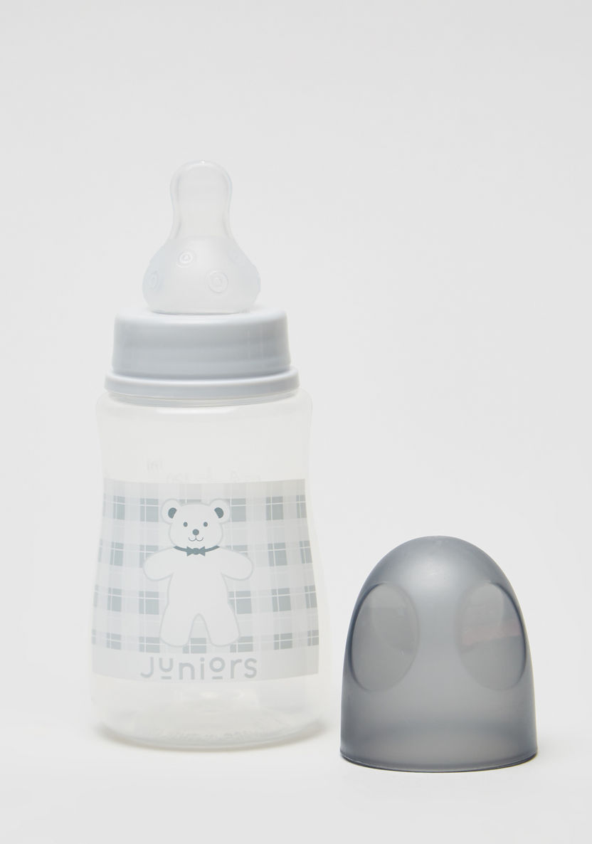 Juniors Bear Print Feeding Bottle - 120 ml-Bottles and Teats-image-1