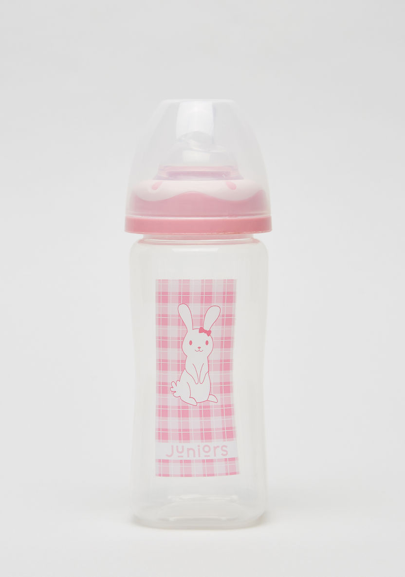 Juniors Printed Feeding Bottle (Bunny) with Cap - 250 ml-Bottles and Teats-image-2
