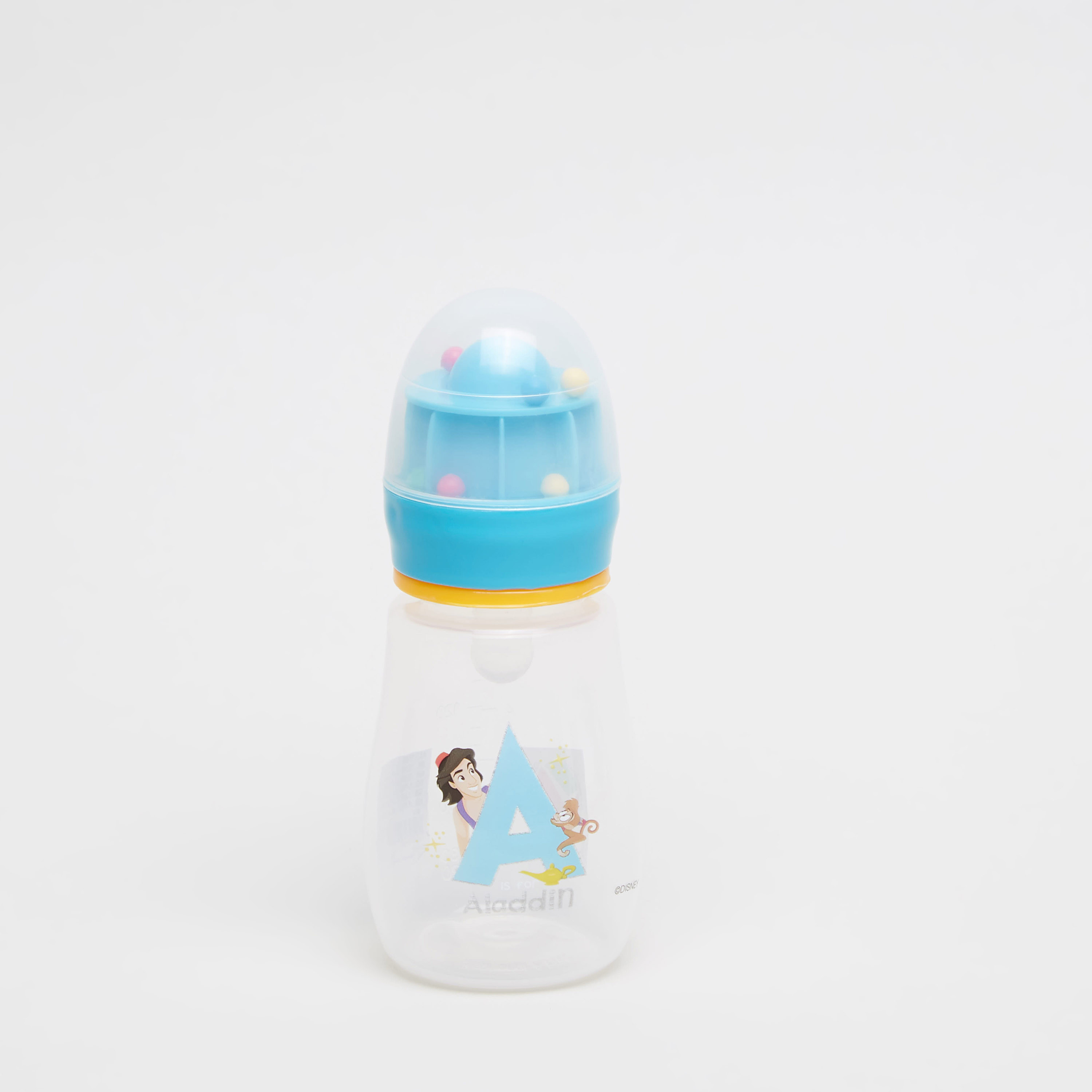 Disney Aladdin Print Feeding Bottle with Rattle Lid - 150 ml-baby-feeding-feedingbottles-bottlesandteats-image-1