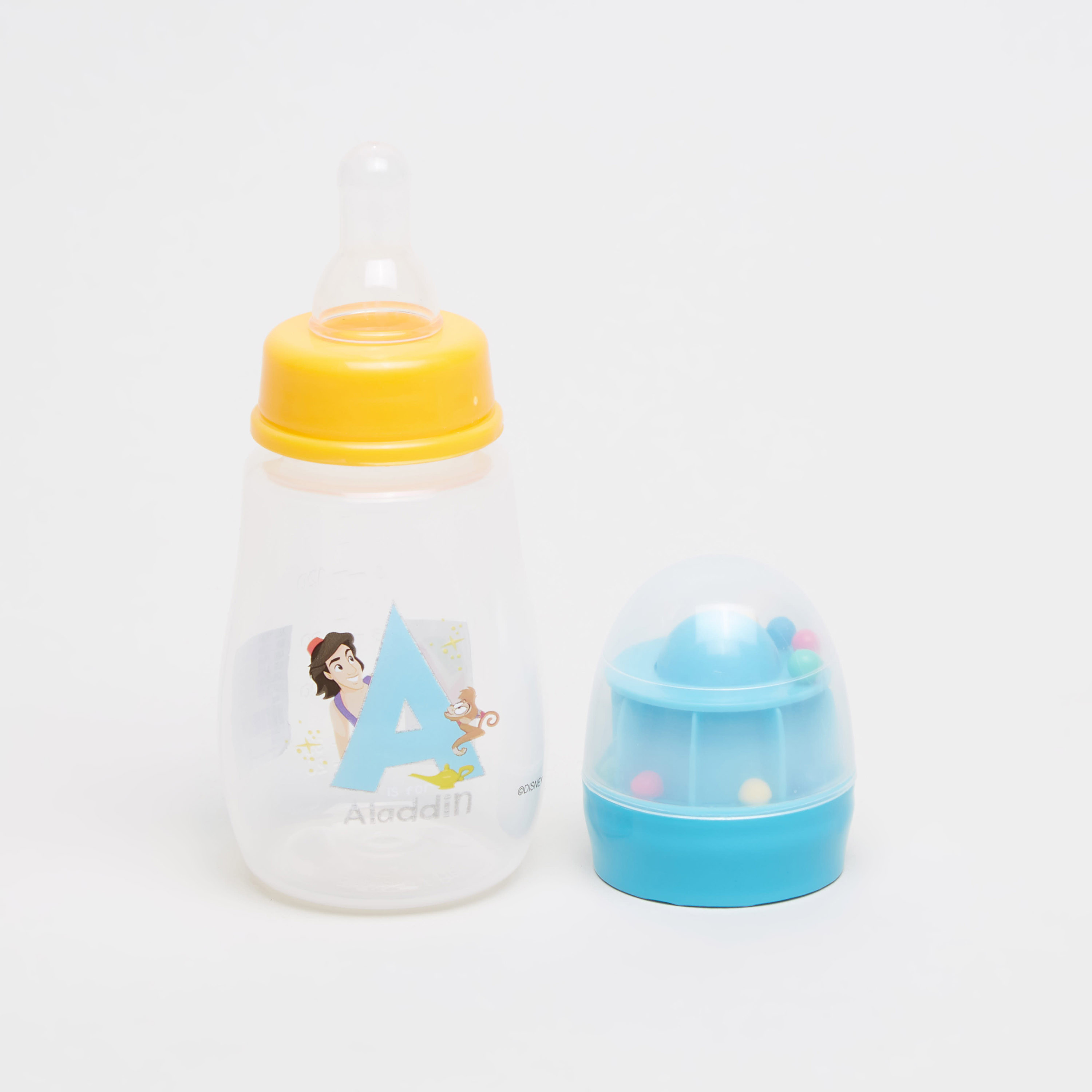 Disney Aladdin Print Feeding Bottle with Rattle Lid - 150 ml-baby-feeding-feedingbottles-bottlesandteats-image-2