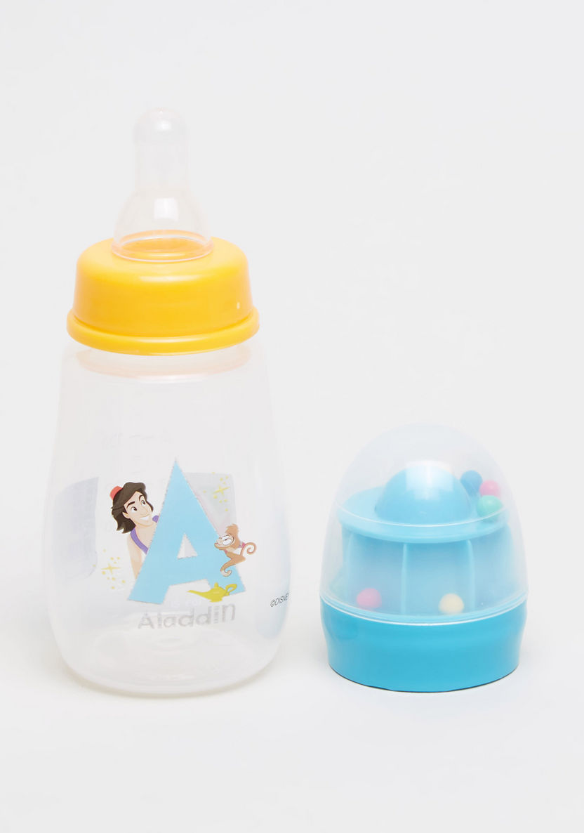 Disney Aladdin Print Feeding Bottle with Rattle Lid - 150 ml-Bottles and Teats-image-1