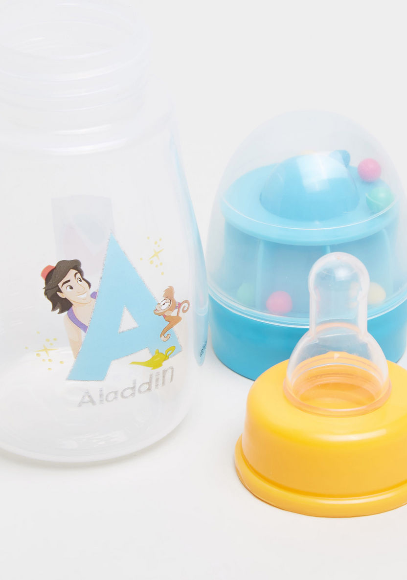 Disney Aladdin Print Feeding Bottle with Rattle Lid - 150 ml-Bottles and Teats-image-2