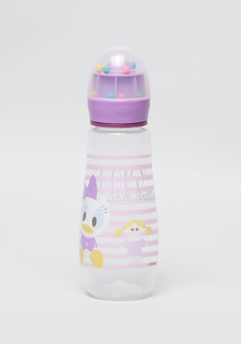 Disney Daisy Printed Feeding Bottle with Rattle Cap - 300 ml-Bottles and Teats-image-0