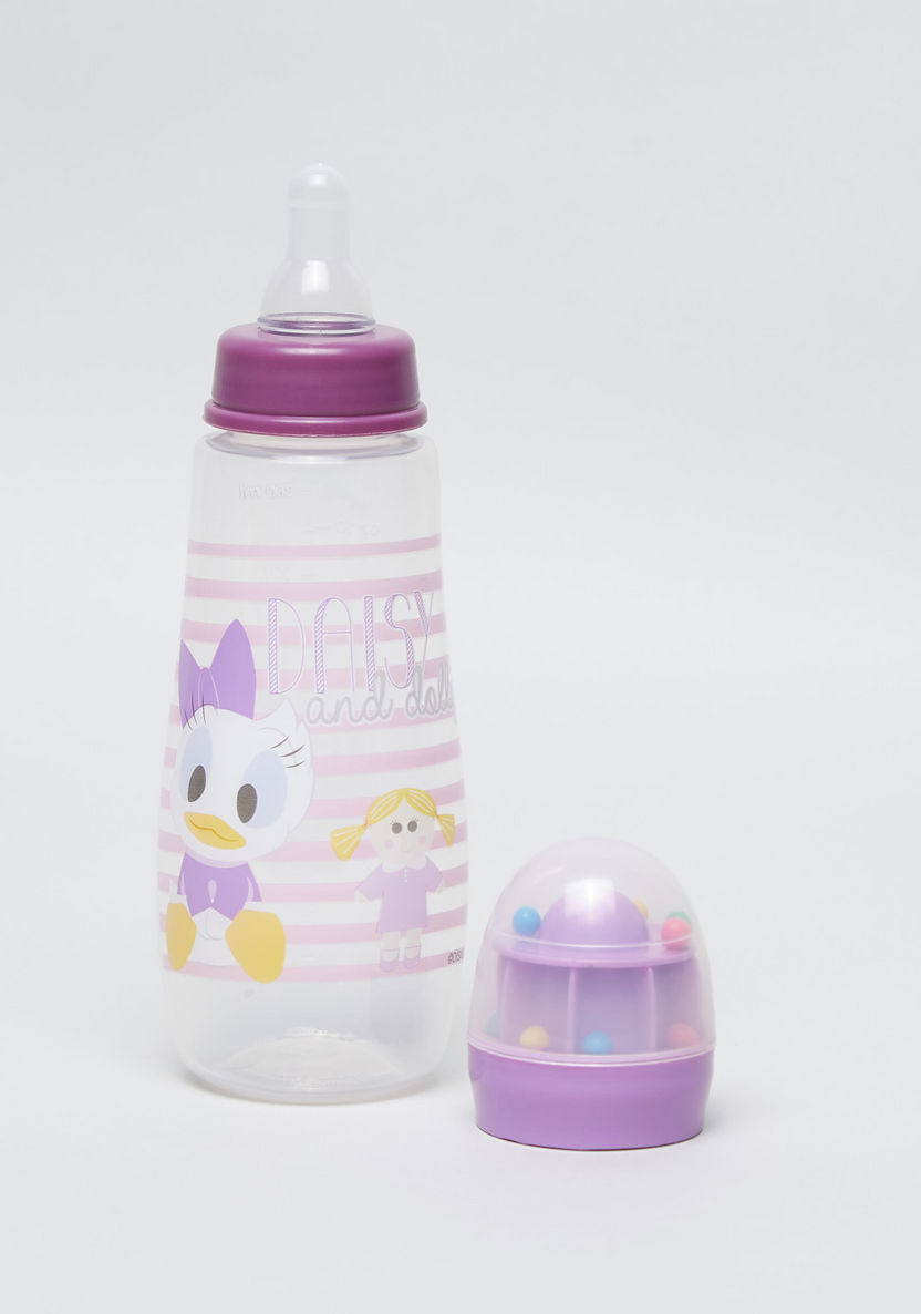 Disney Daisy Printed Feeding Bottle with Rattle Cap - 300 ml-Bottles and Teats-image-1