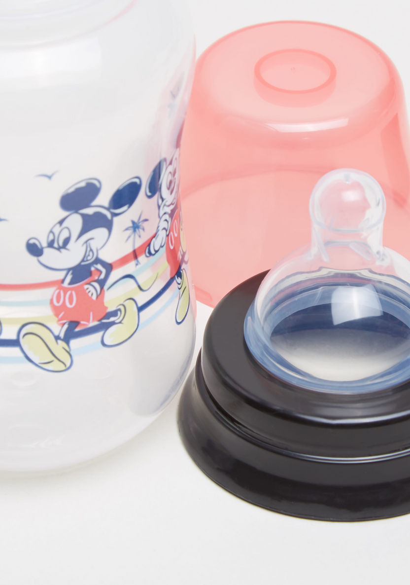 Disney Mickey Mouse Print Feeding Bottle with Handle - 250 ml-Bottles and Teats-image-3
