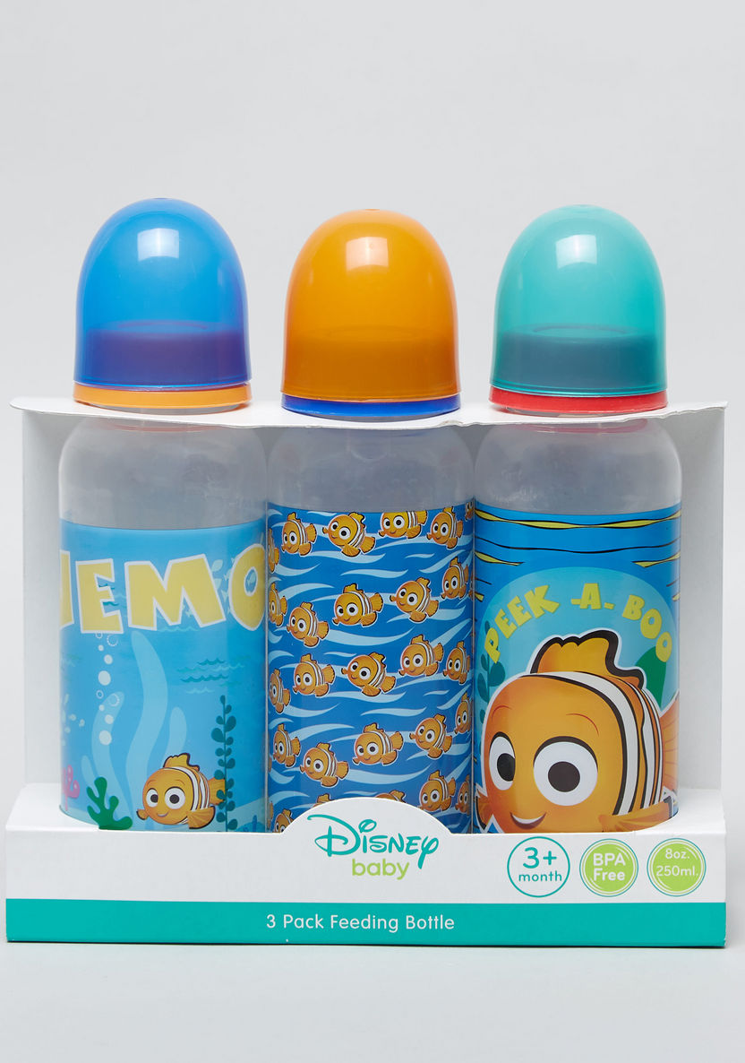 Disney Nemo Print 3-Piece Feeding Bottle - 250 ml-Bottles and Teats-image-0