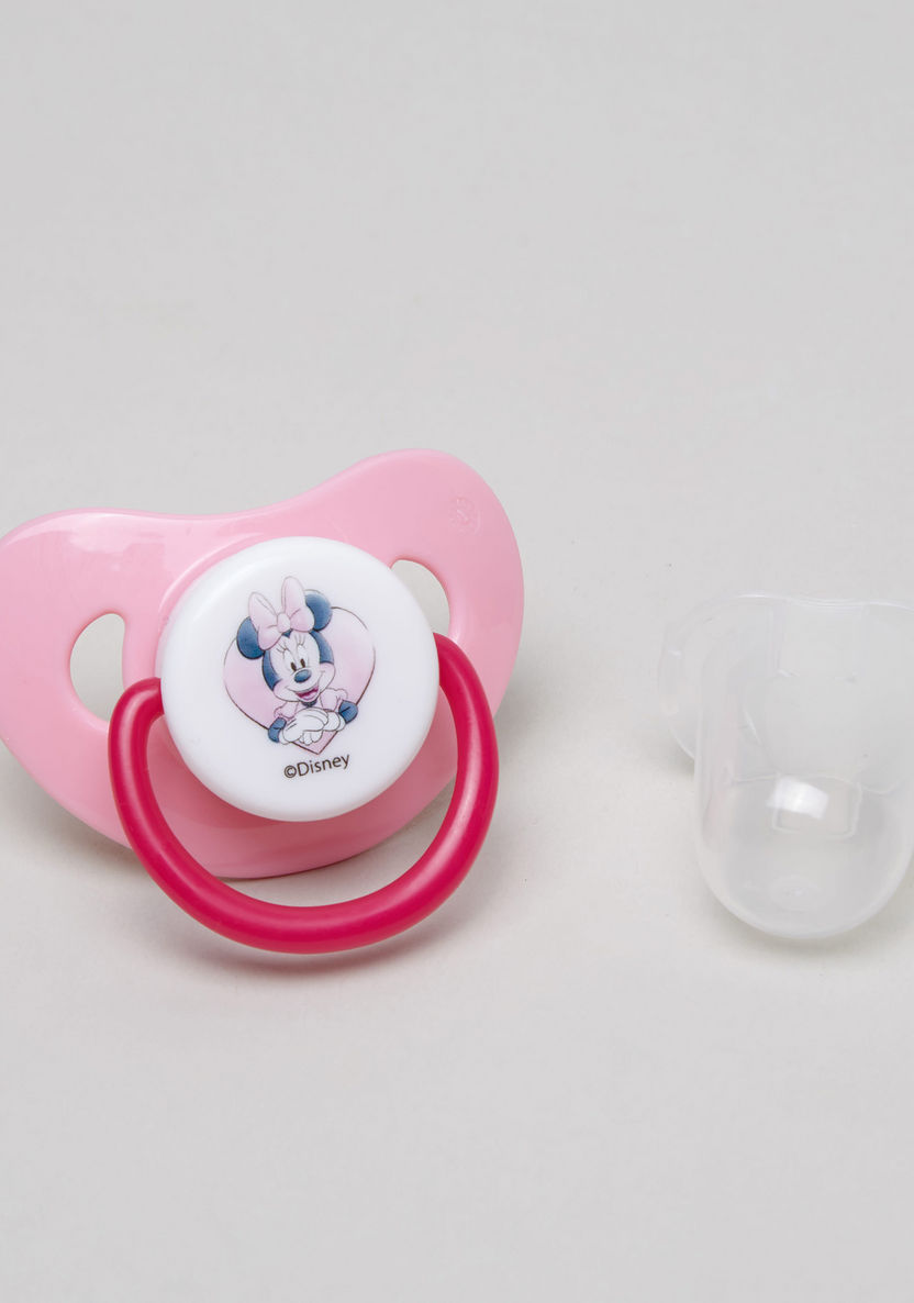 Minnie Mouse Print Knob Pacifier with Cap-Pacifiers-image-1