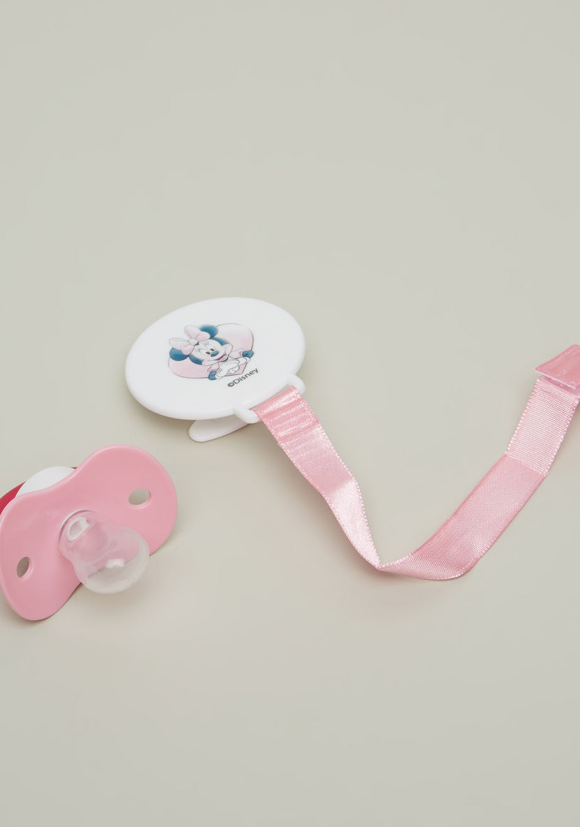 Disney Minnie Mouse Print Pacifier and Clip Holder Set-Pacifiers-image-1