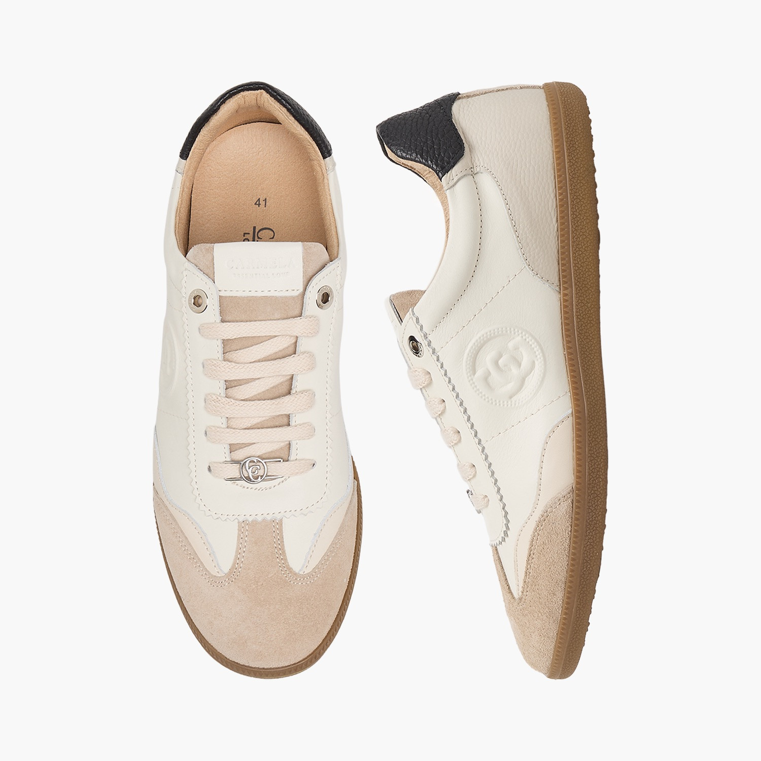 حذاء سنيكرز كاحل جلد برباط للنساء من كارميلا-women-shoes-sneakers-image-1