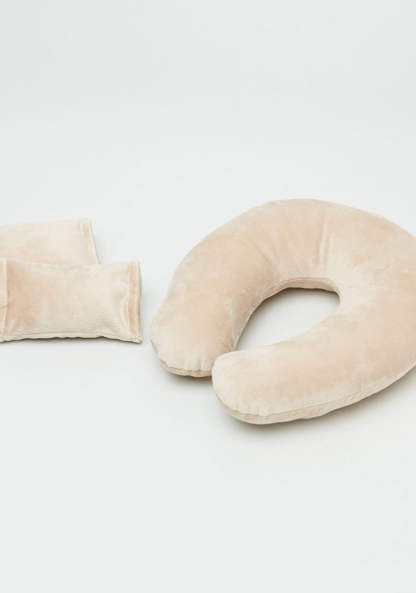 Juniors Textured 3-Piece Neck Pillow Travel Set - 90x100 cms-Baby Bedding-image-0