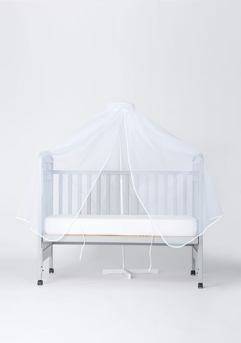 Cambrass Textured Canopy with Tie Ups-Crib Accessories-image-0