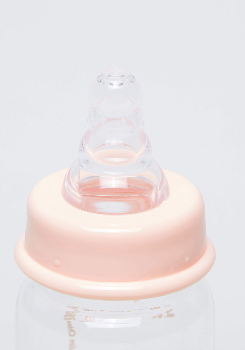 Giggles Glass Feeding Bottle with Cap - 60 ml-Bottles and Teats-image-2