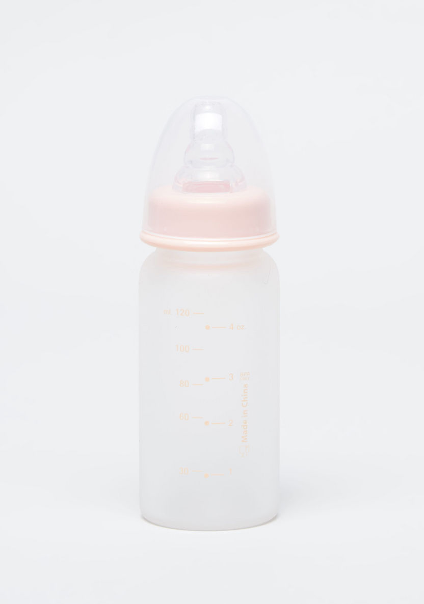 Giggles Logo Print Feeding Bottle with Lid - 120 ml-Bottles and Teats-image-3