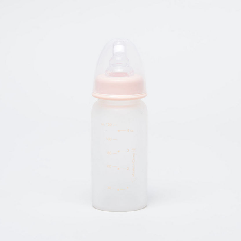 Giggles Logo Print Feeding Bottle with Lid - 120 ml-Bottles and Teats-image-3