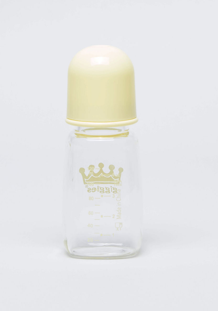 Giggles Feeding Glass Bottle with Cap - 120 ml-Bottles and Teats-image-3