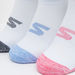Skechers Textured Ankle Length Sports Socks with Cuffed Hem - Set of 3-Women%27s Socks-thumbnailMobile-1