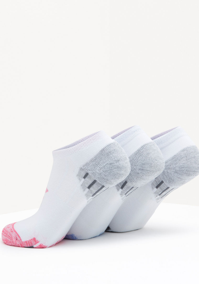 Skechers Textured Ankle Length Sports Socks with Cuffed Hem - Set of 3-Women%27s Socks-image-2