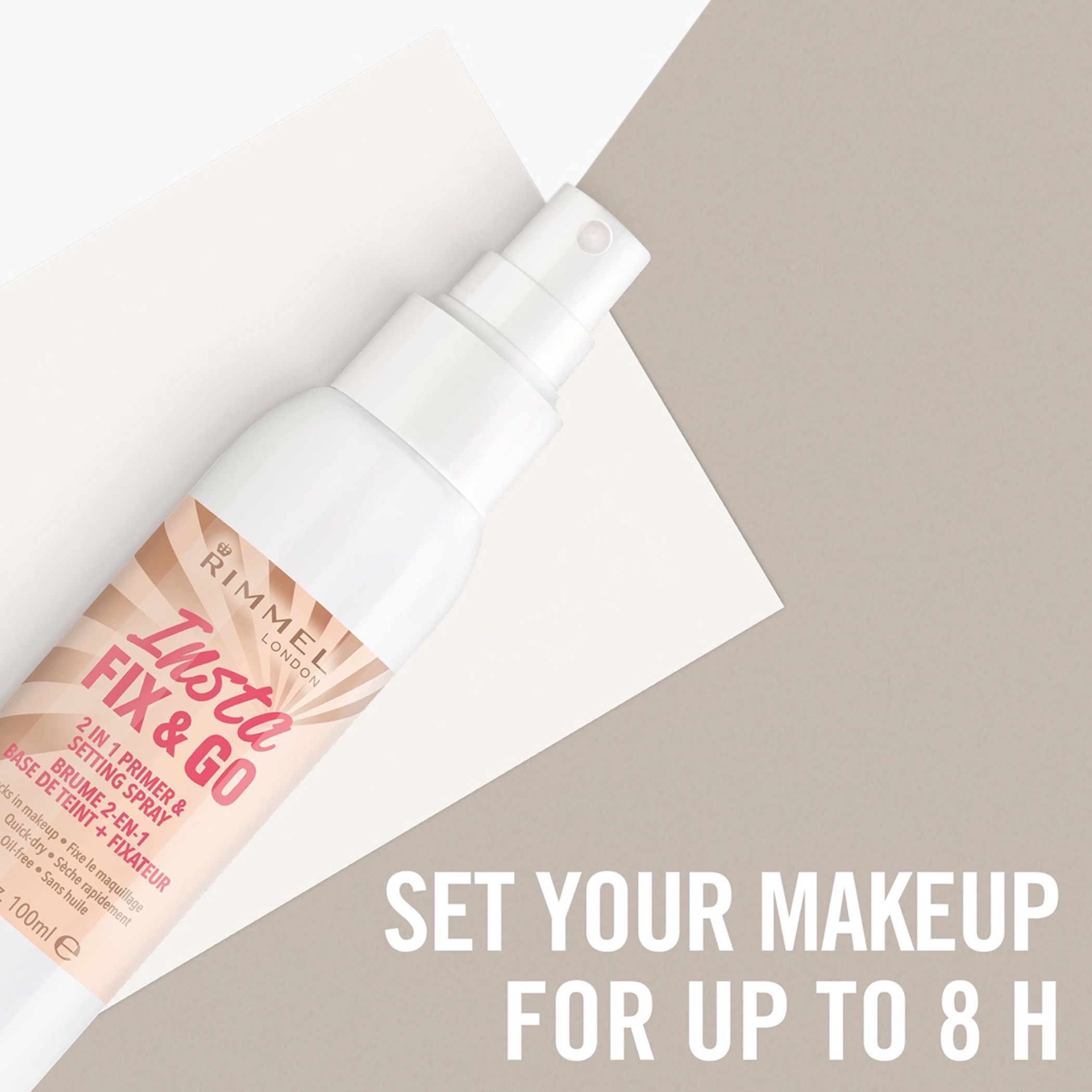 بخاخ برايمر ومثبت 2 في 1 إنستا فيكس من ريميل لندن- 100 مل-beautyandpersonalcare-makeup-face-settingspray-image-4
