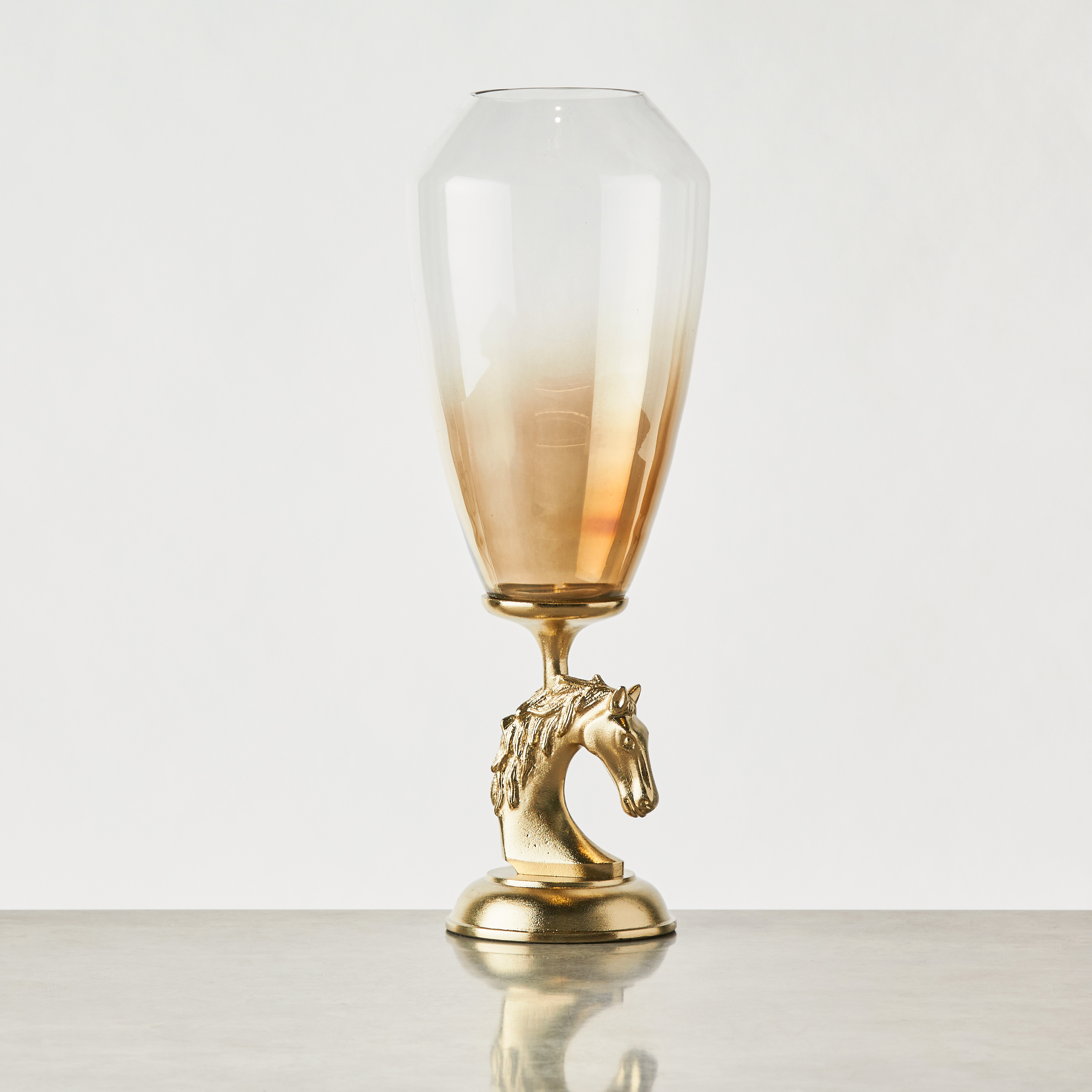 Artisanal Horse Vase - 17x17x46 cms-household-decor-vasesandbowls-image-1