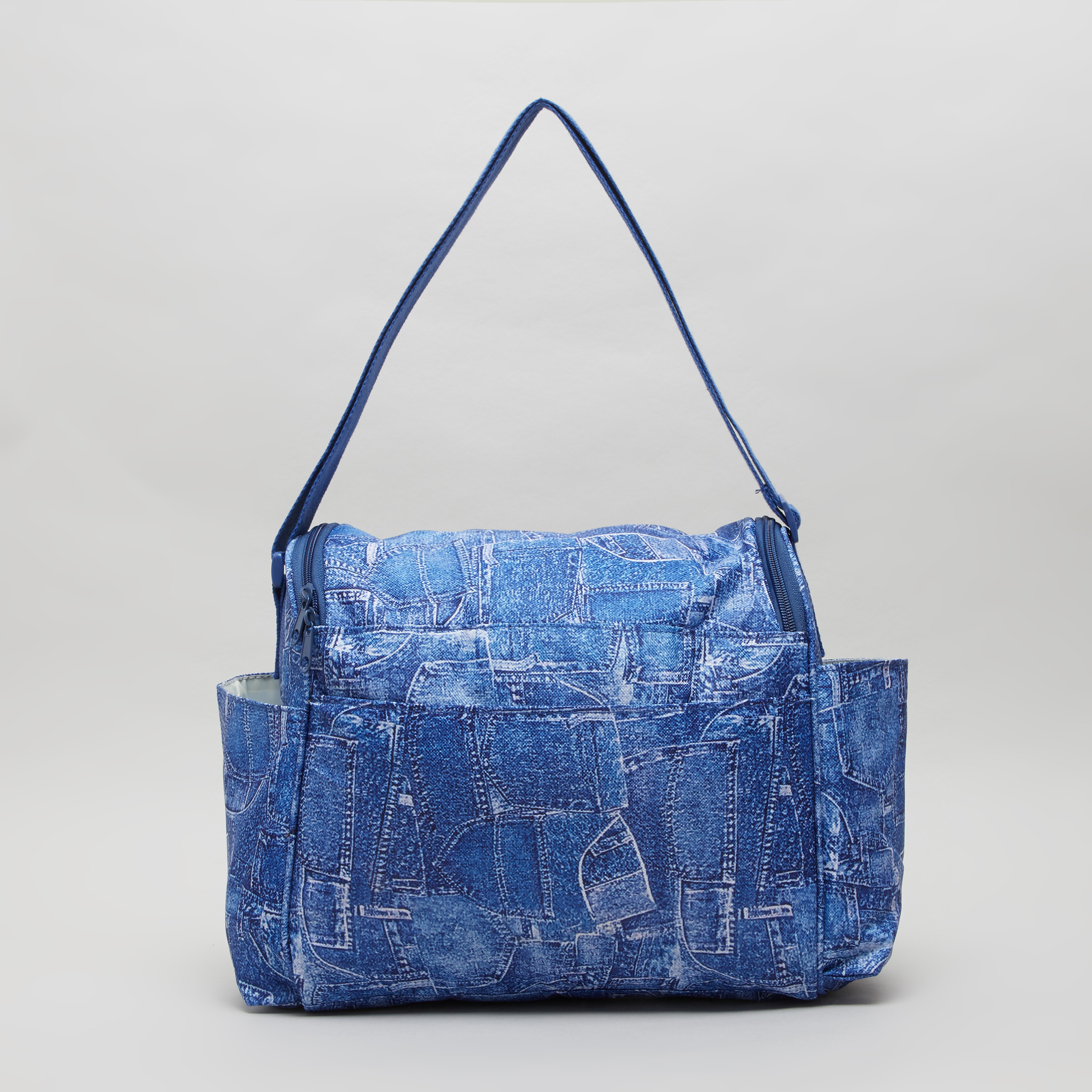 Juniors Denim Diaper Bag with Zip Closure-baby-gear-diaperbags-image-2