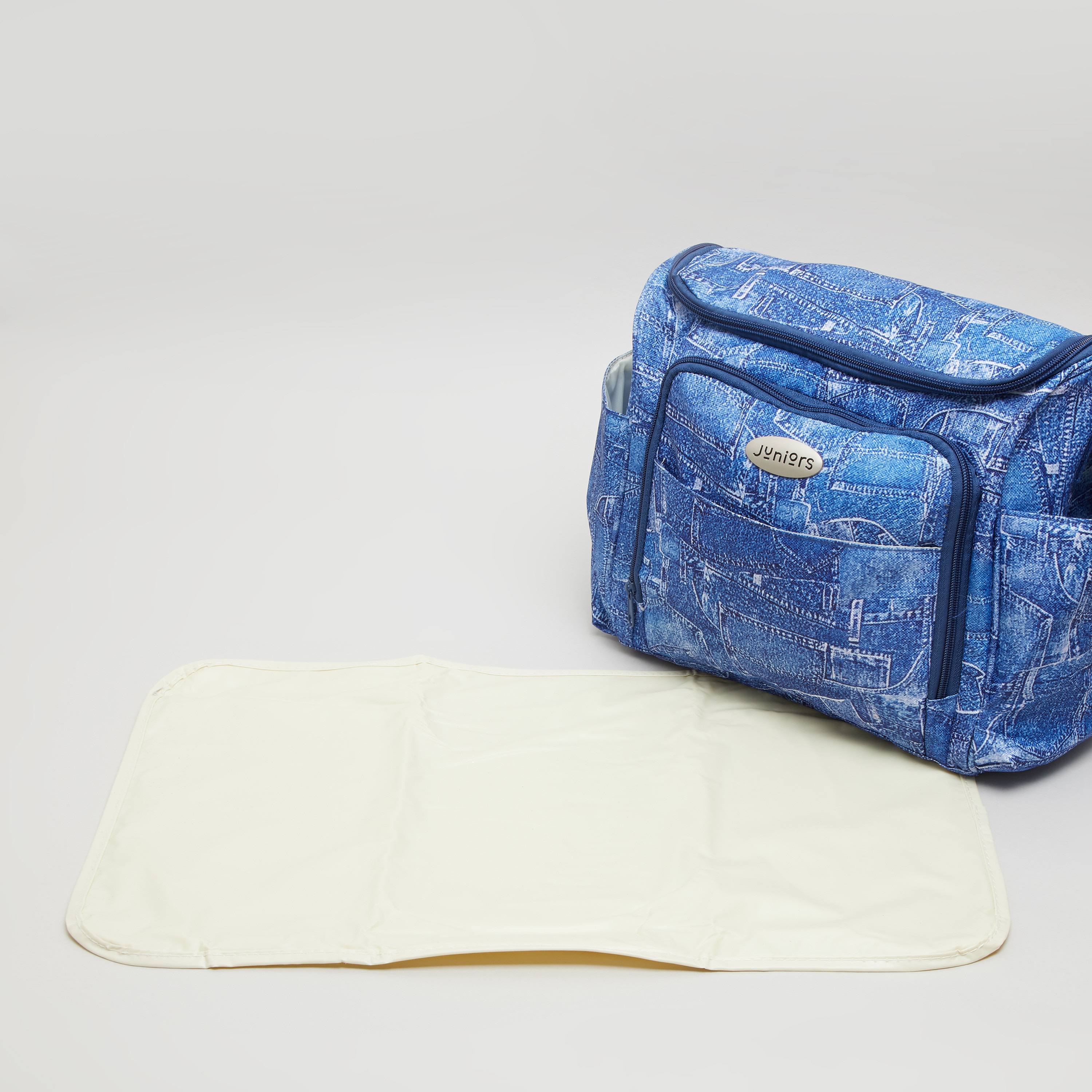 Juniors Denim Diaper Bag with Zip Closure-baby-gear-diaperbags-image-5