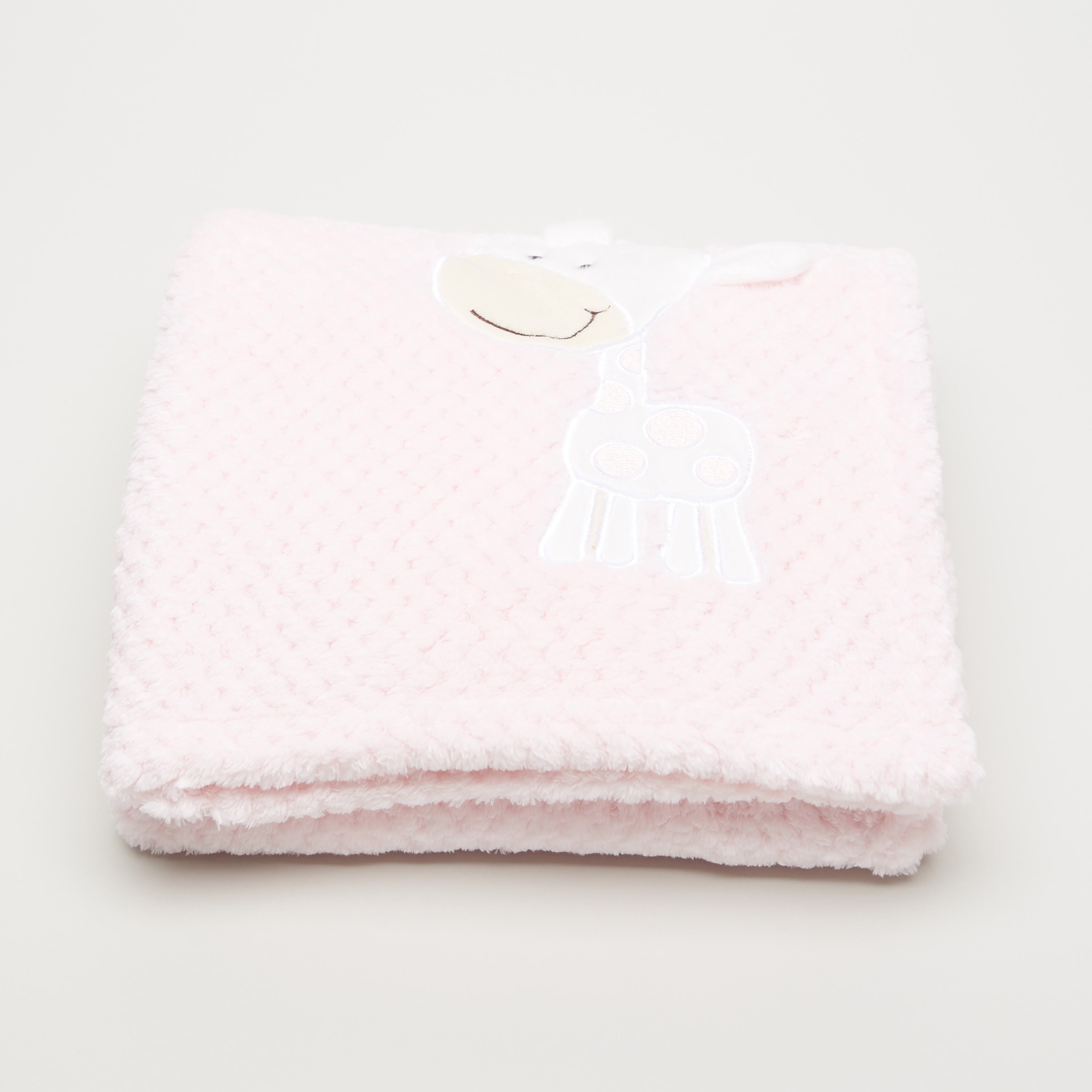 Juniors Waffle 3D Giraffe Embroidered Blanket - 80x110 cms-baby-nursery-blanketsandswaddles-blanketsandquilts-image-2
