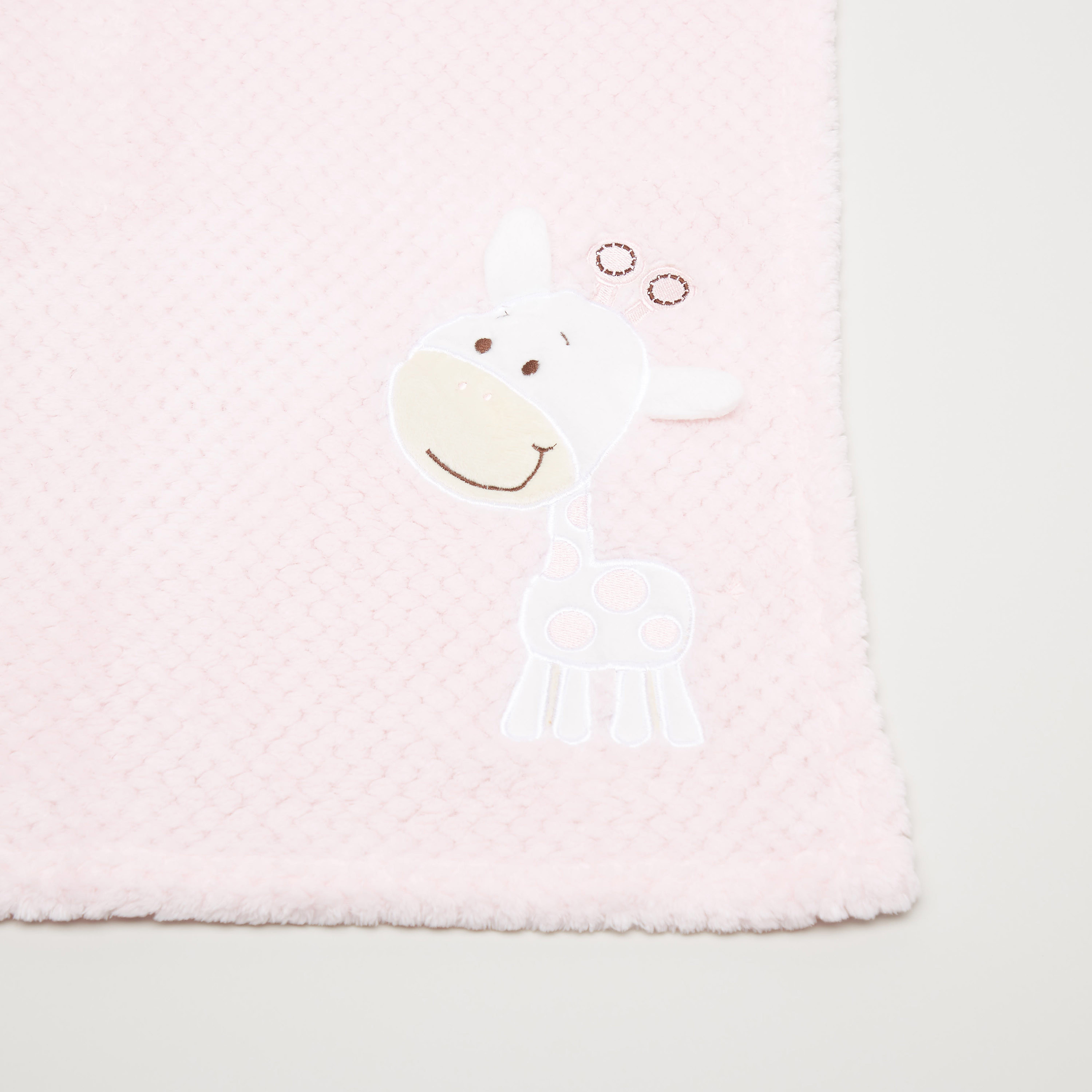 Juniors Waffle 3D Giraffe Embroidered Blanket - 80x110 cms-baby-nursery-blanketsandswaddles-blanketsandquilts-image-3